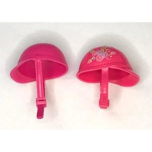 Barbie Lot Helmets for Equestrian Riding, Biking Pink & Pink w Roses Replacement
